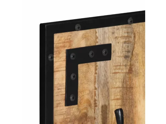 Porte-manteau 35x8x110 bois de manguier massif brut