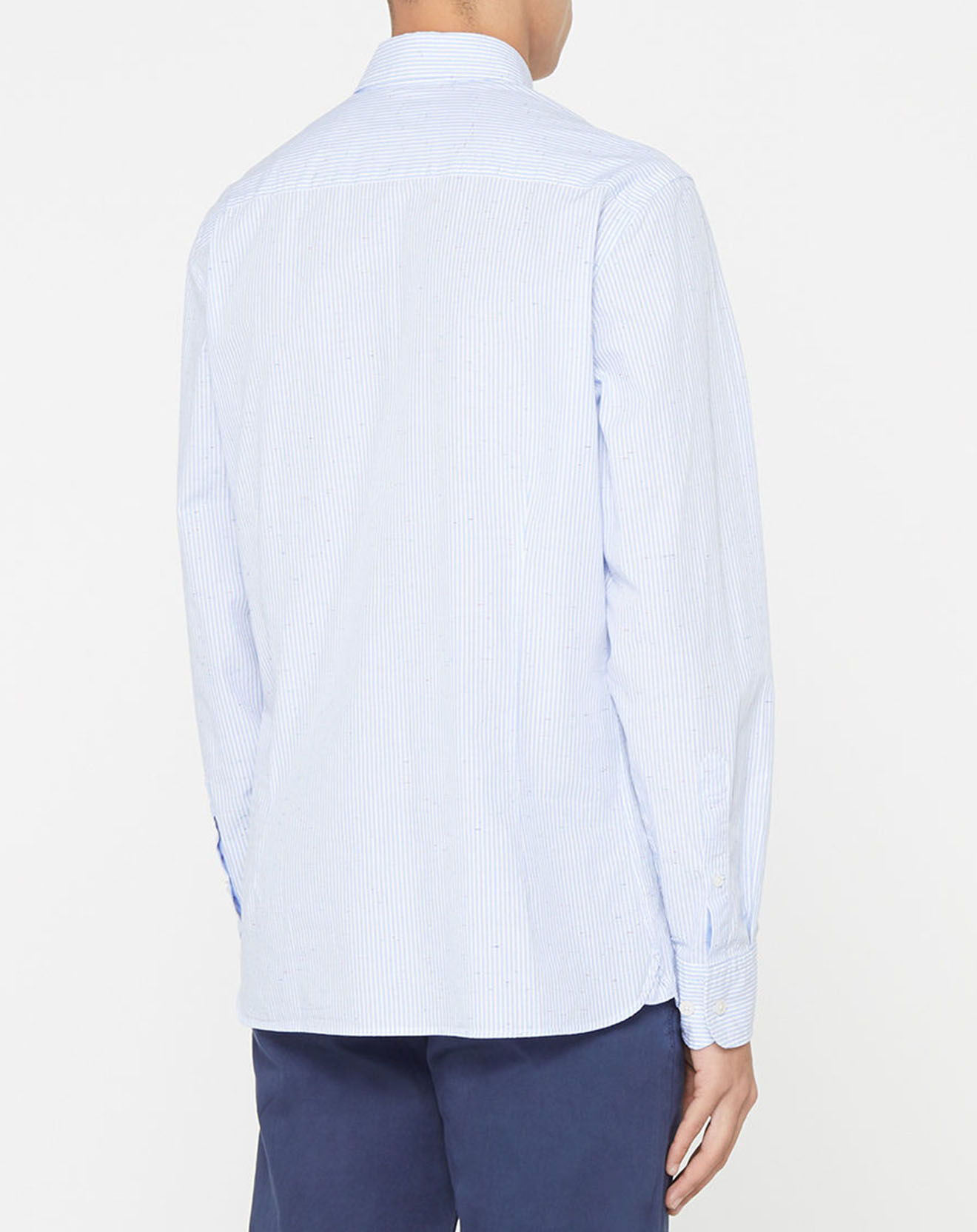 Hackett London Chemise Slim Fit à rayures bleu ciel/blanc
