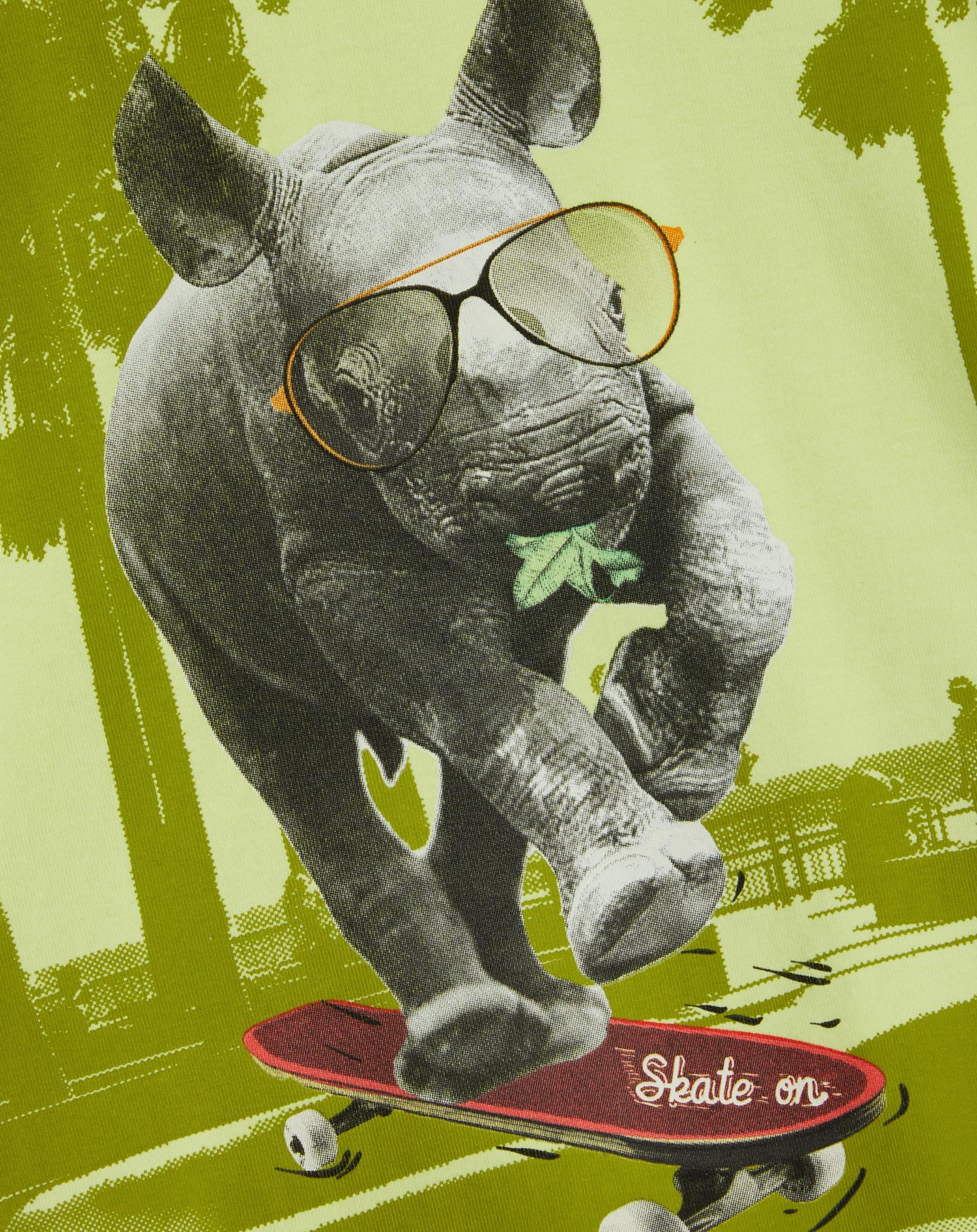T-Shirt NMMFINNI SKATE ON in sunny lime
