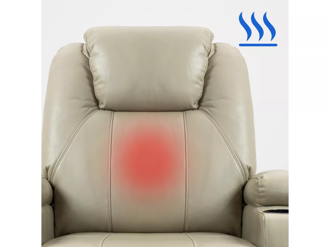 Fauteuil - Similicuir - Crème - Galena