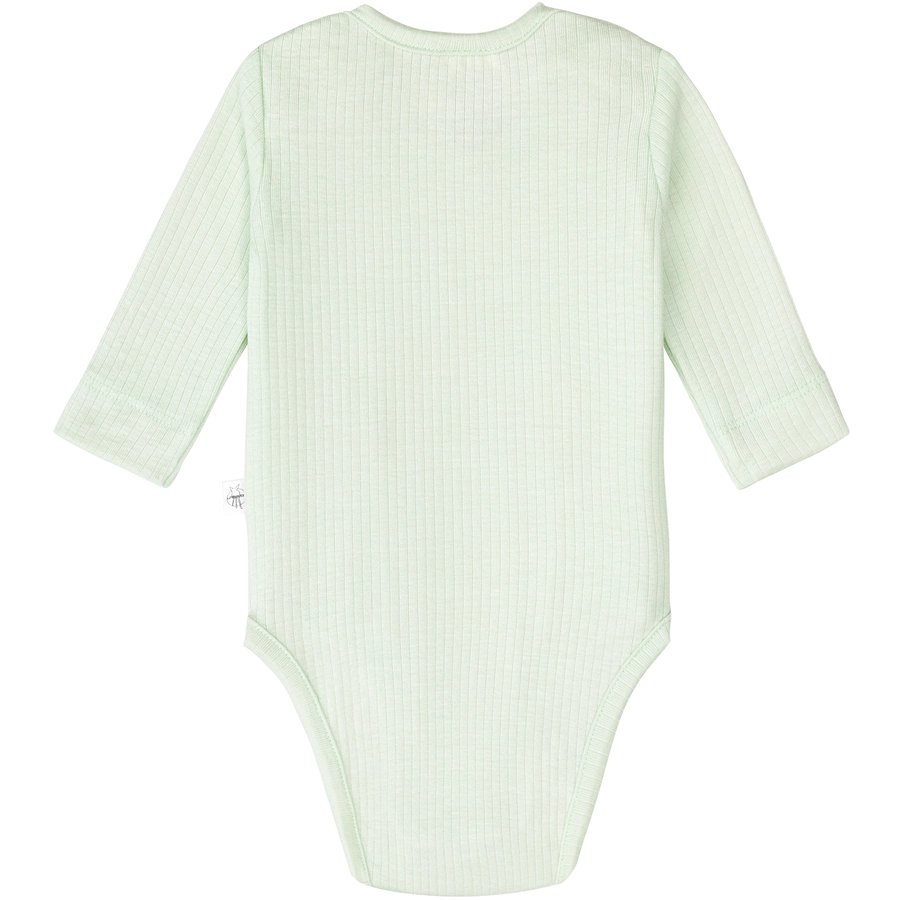 LÄSSIG Baby Body langarm gerippt mint