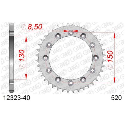 Kit chaine AFAM 520 Type Acier