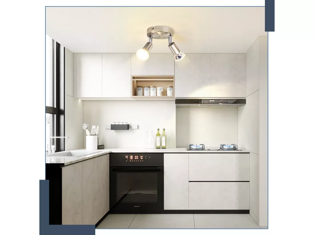 NETTLIFE Plafonnier LED GU10 -2 Spots de Plafond Ronde Moderne Spots de Plafond 350° pour Cuisines Couloir Chambre Salon - sans Ampoule chrome