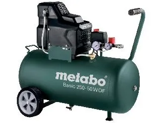 Metabo Basic 250-50 W OF - Luftkompressor - 1.5 kW - 2 hk - oliefri - 120 l/min - 50 liter