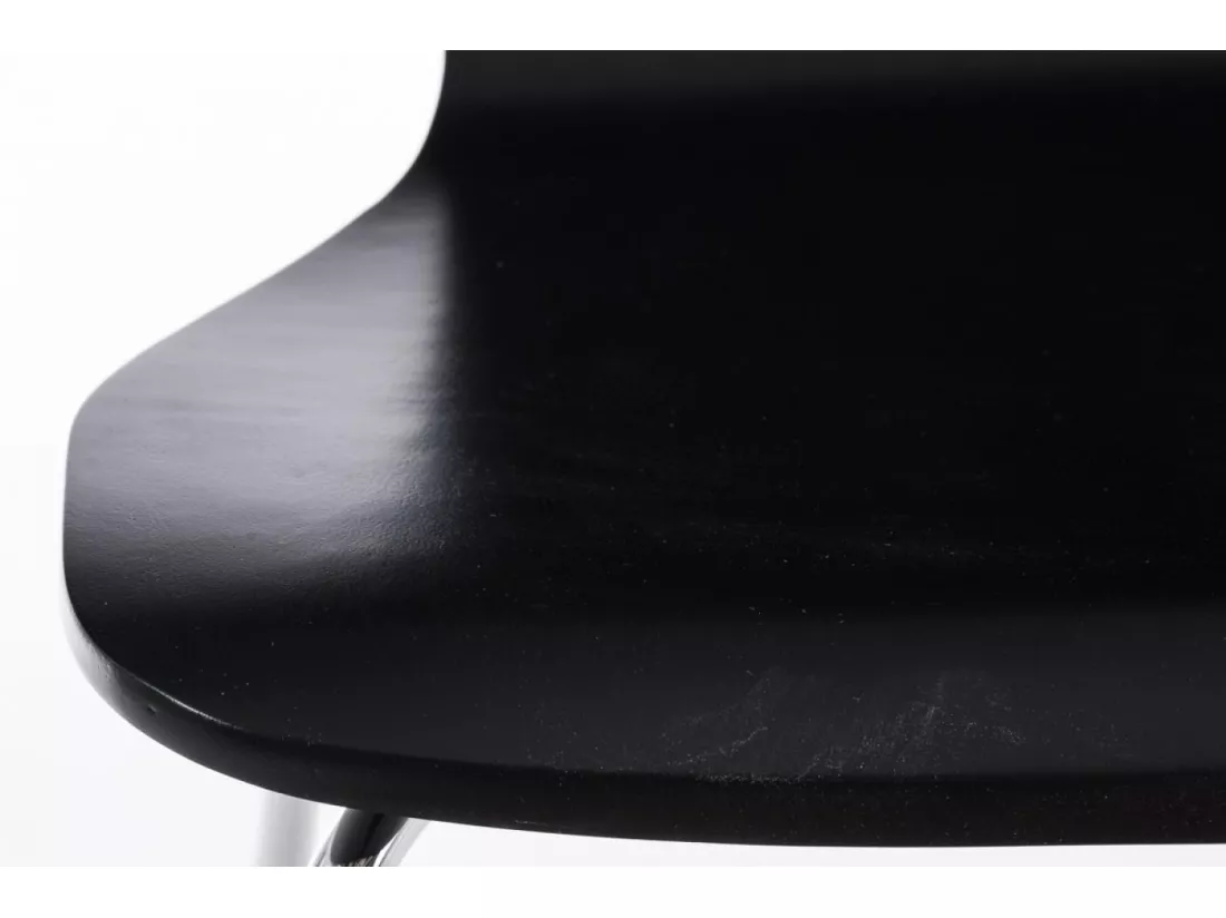 Lot de 16 Chaise de conférence - Bois & Nature - Noir - Aaron