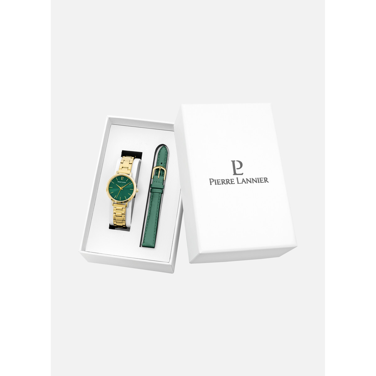 Montre PIERRE LANNIER Chouquette femme bracelet cuir vert