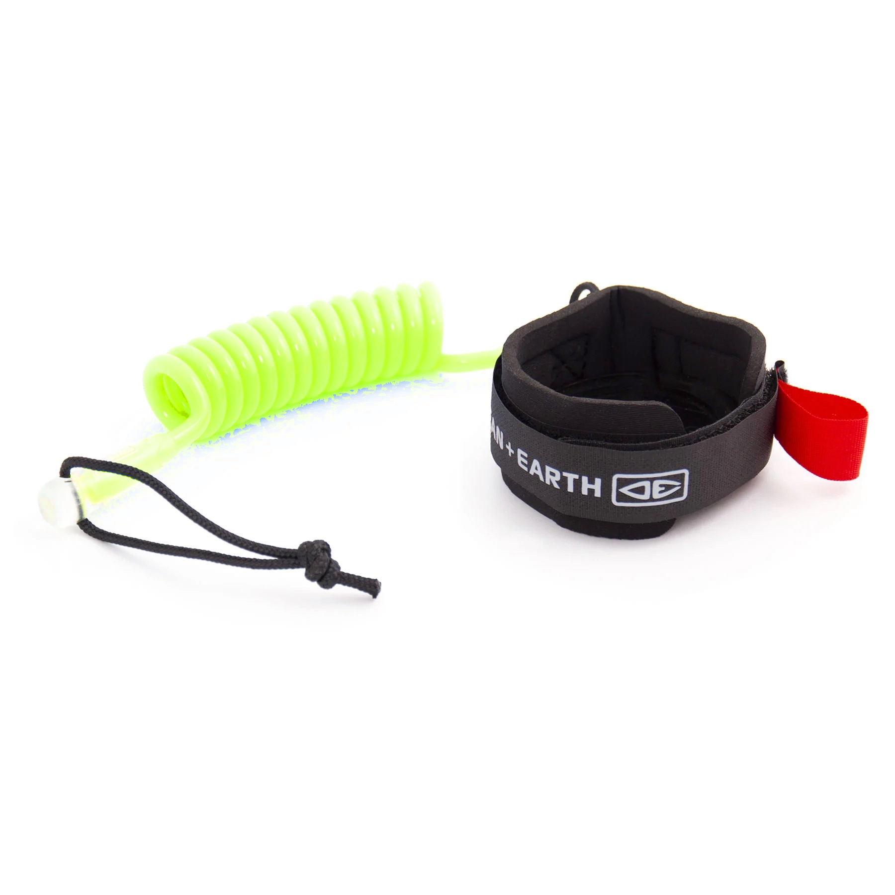Ocean and earth Leash bodyboard basic coiled corde Black