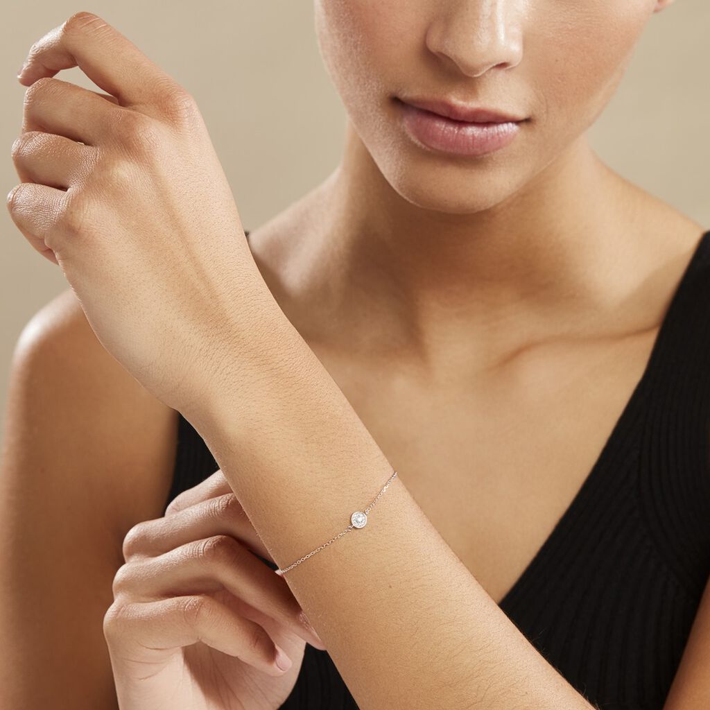 Bracelet Auxana Argent Blanc Oxyde De Zirconium