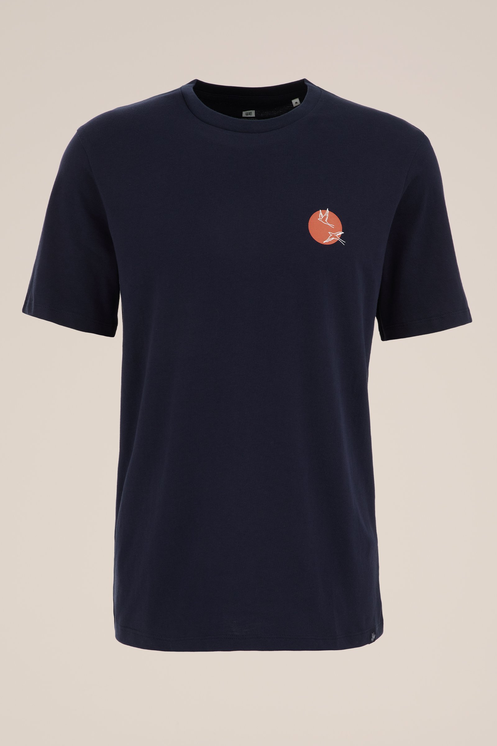 T-shirt met opdruk WE Fashion Marineblauw