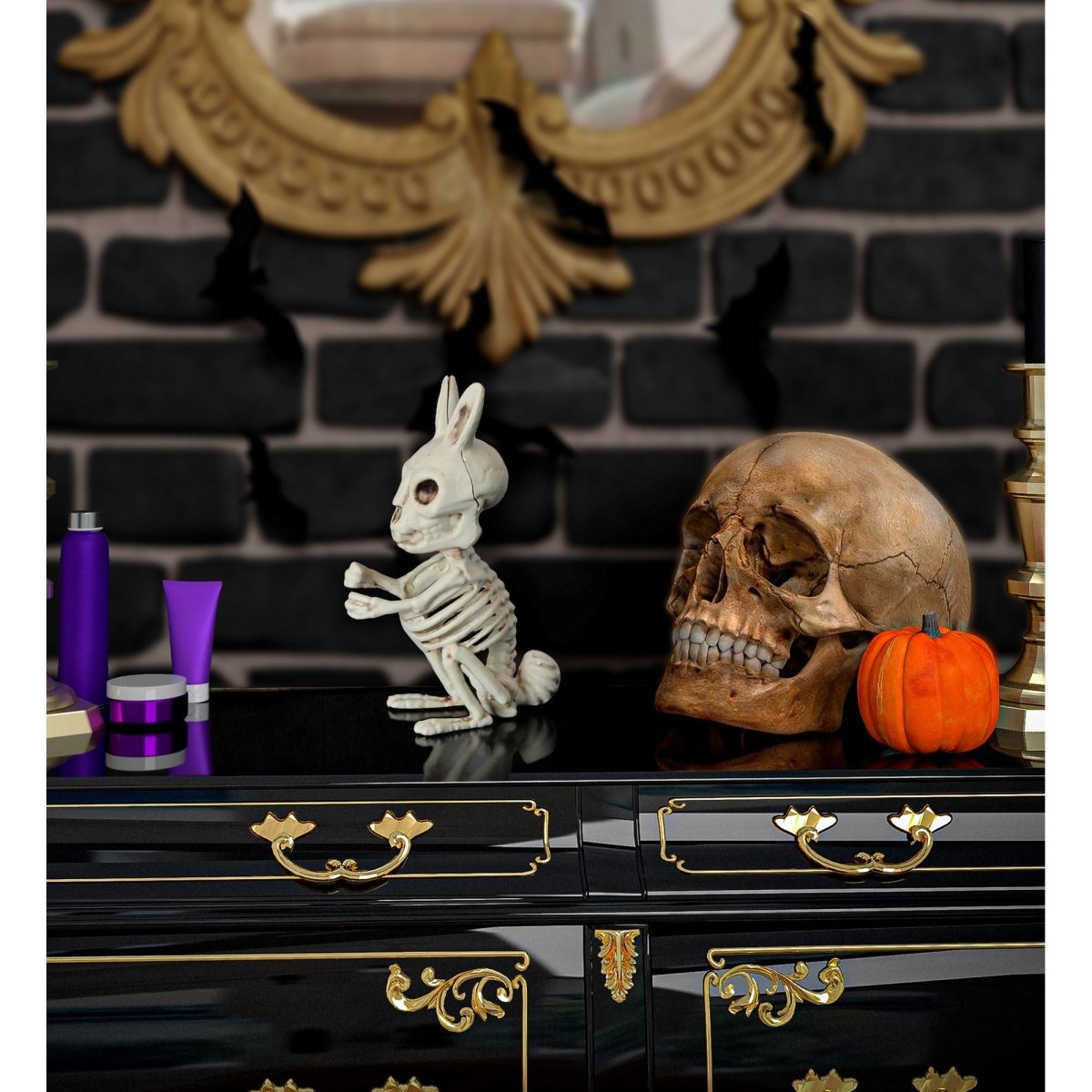 Halloween Skelet Konijn 16cm