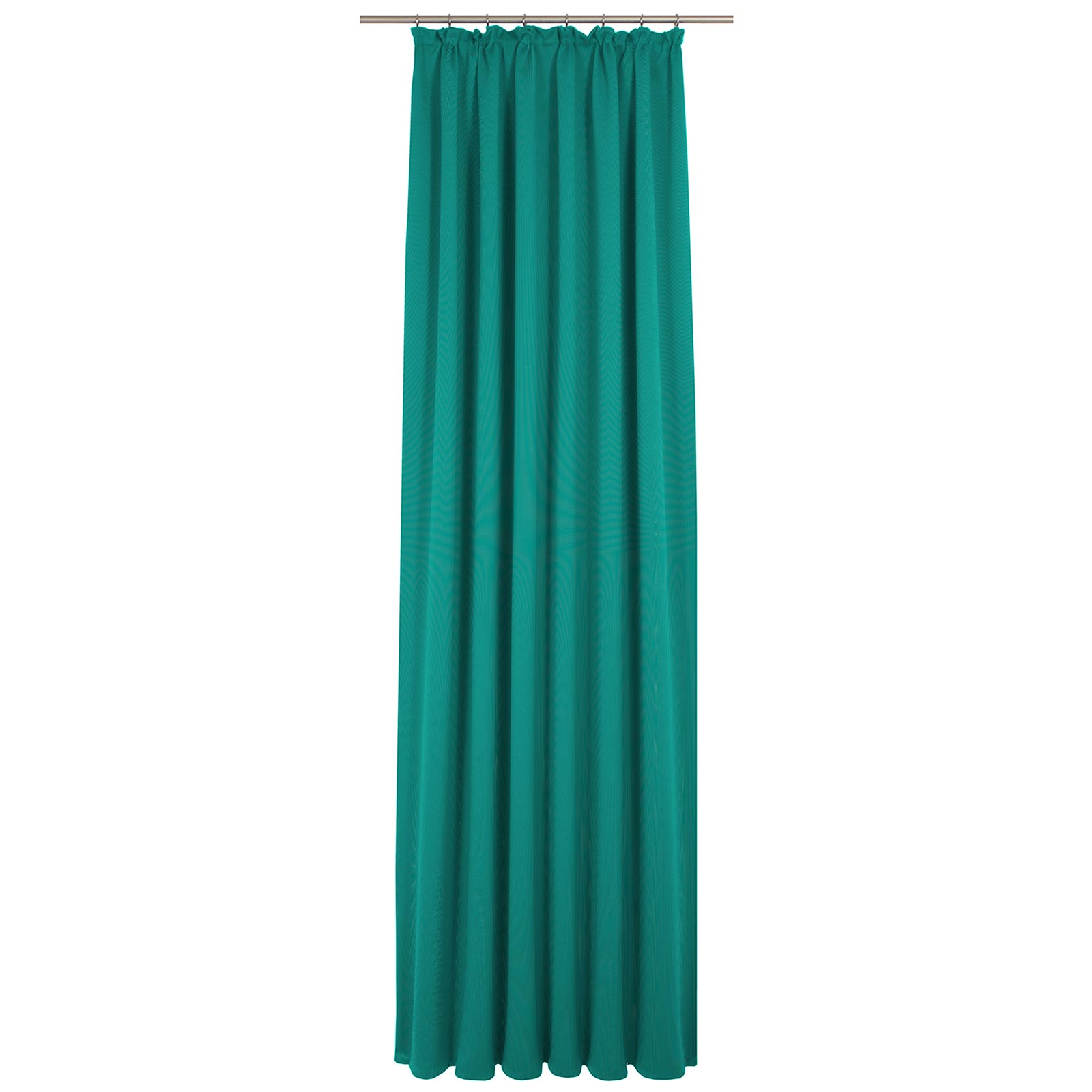 Einzelschal UNI COLLECTION - petrol - mit Kräuselband - 145x145 cm