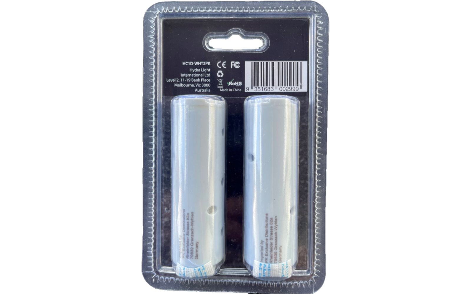 HydraCell HC1D Energiezellen für AquaTac Taschenlampe 2 Stück