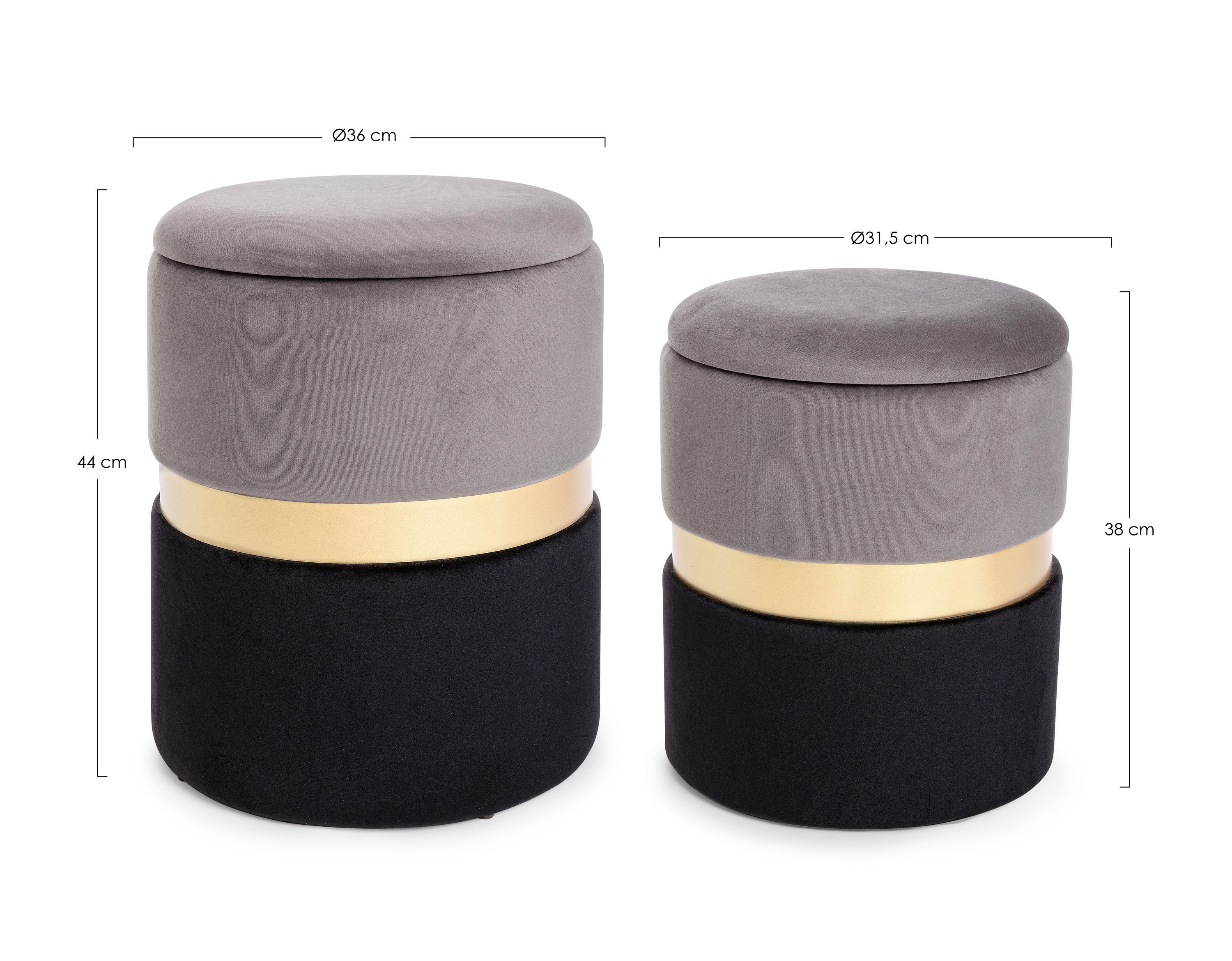 Hocker POLINA 2er Set