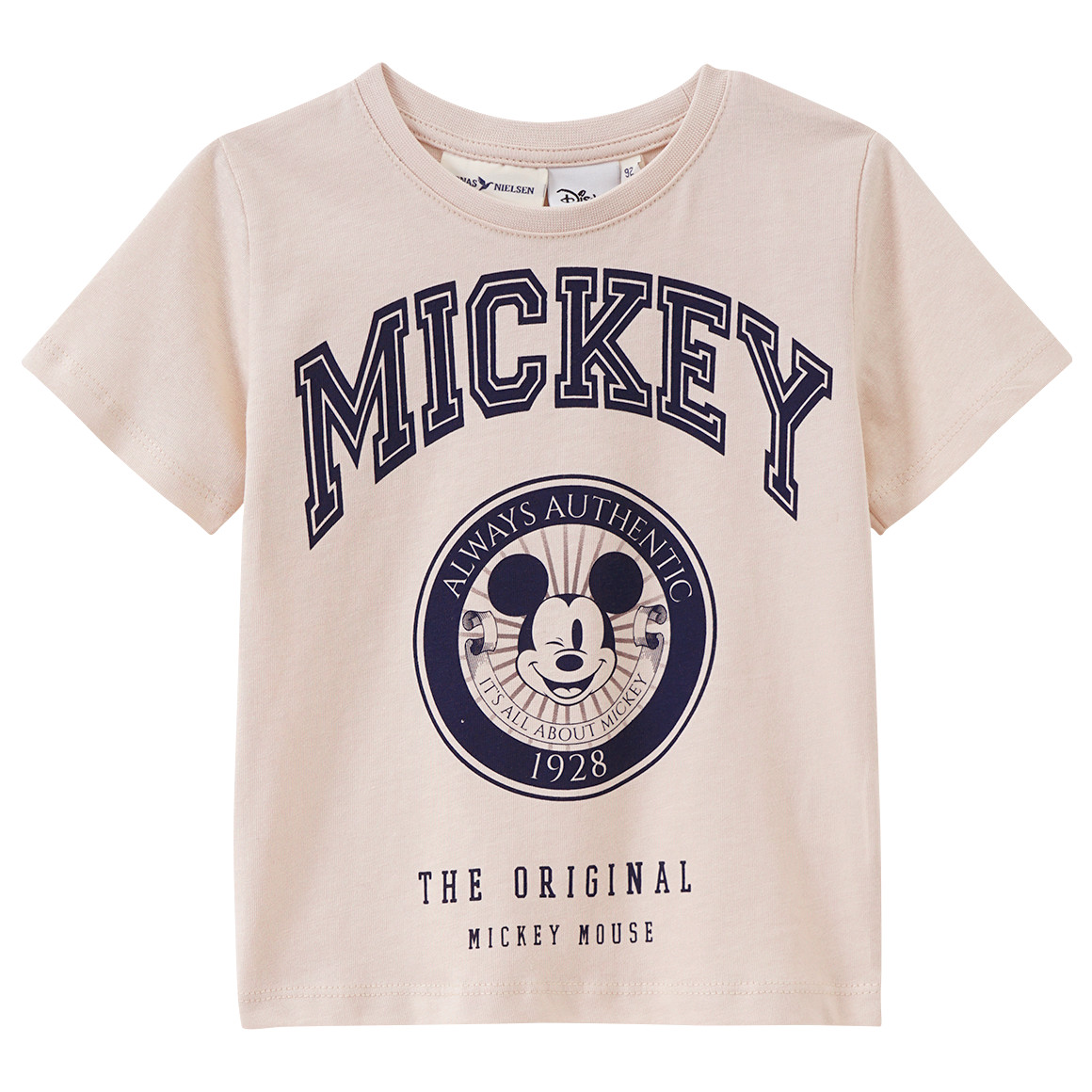 Jonas Nielsen Micky Maus T-Shirt mit Retro-Print beige