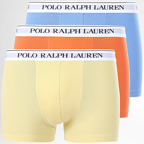 Lot De 3 Boxers Orange Bleu Clair Jaune