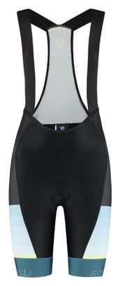Cuissard Velo Avec Bretelless Rogelli Impress II Femme Noir/Bleu/Jaune