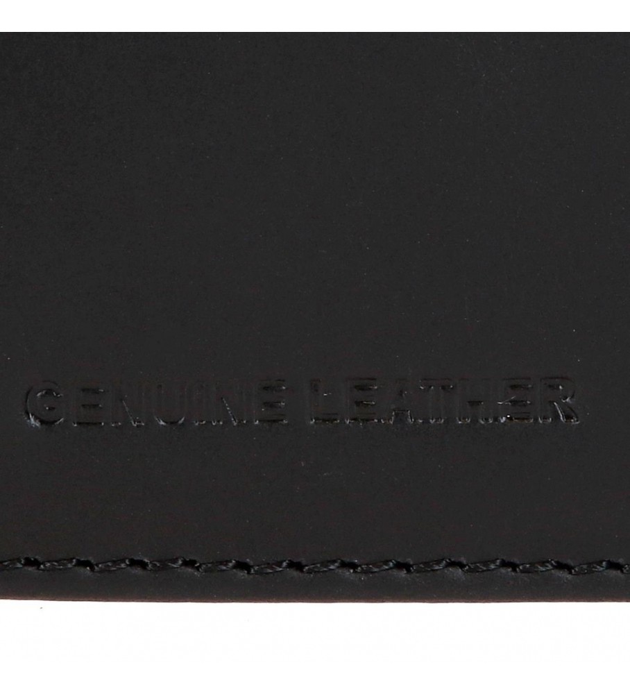 Carteira Pepe Jeans Cracker em couro preto