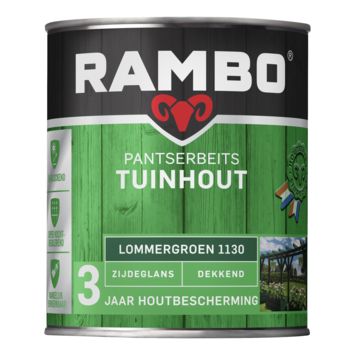 Rambo Pantserbeits Tuinhout zijdeglans dekkend lommergroen 750 ml