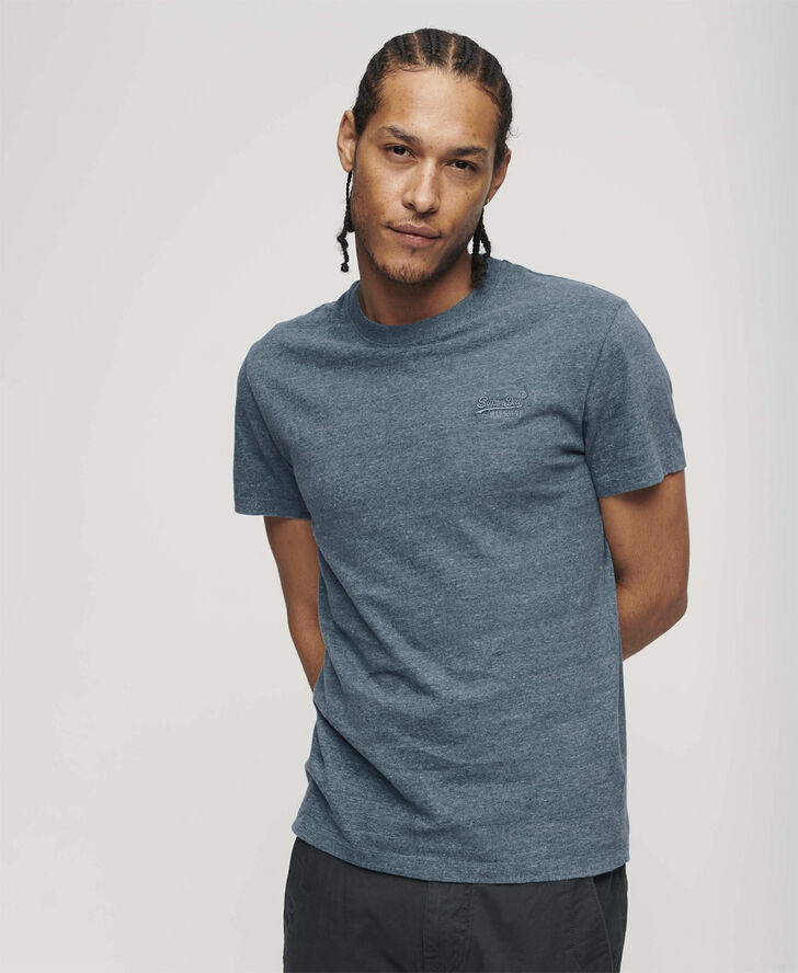 Superdry VINTAGE LOGO EMB TEE Alaskan blue marl