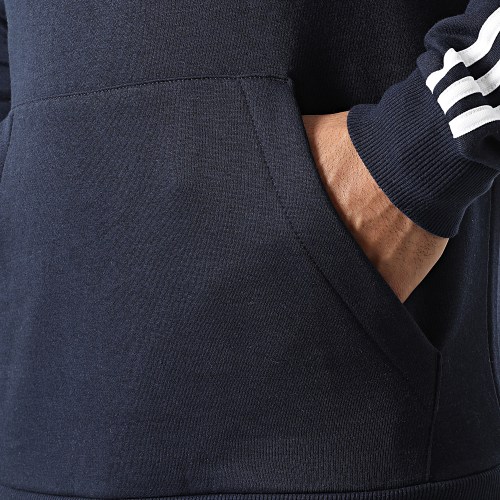 Sweat Capuche A Bandes GK9073 Bleu Marine