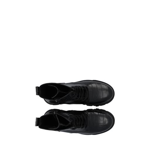 Bianco Indi Lace Støvler, Black Croco, 40