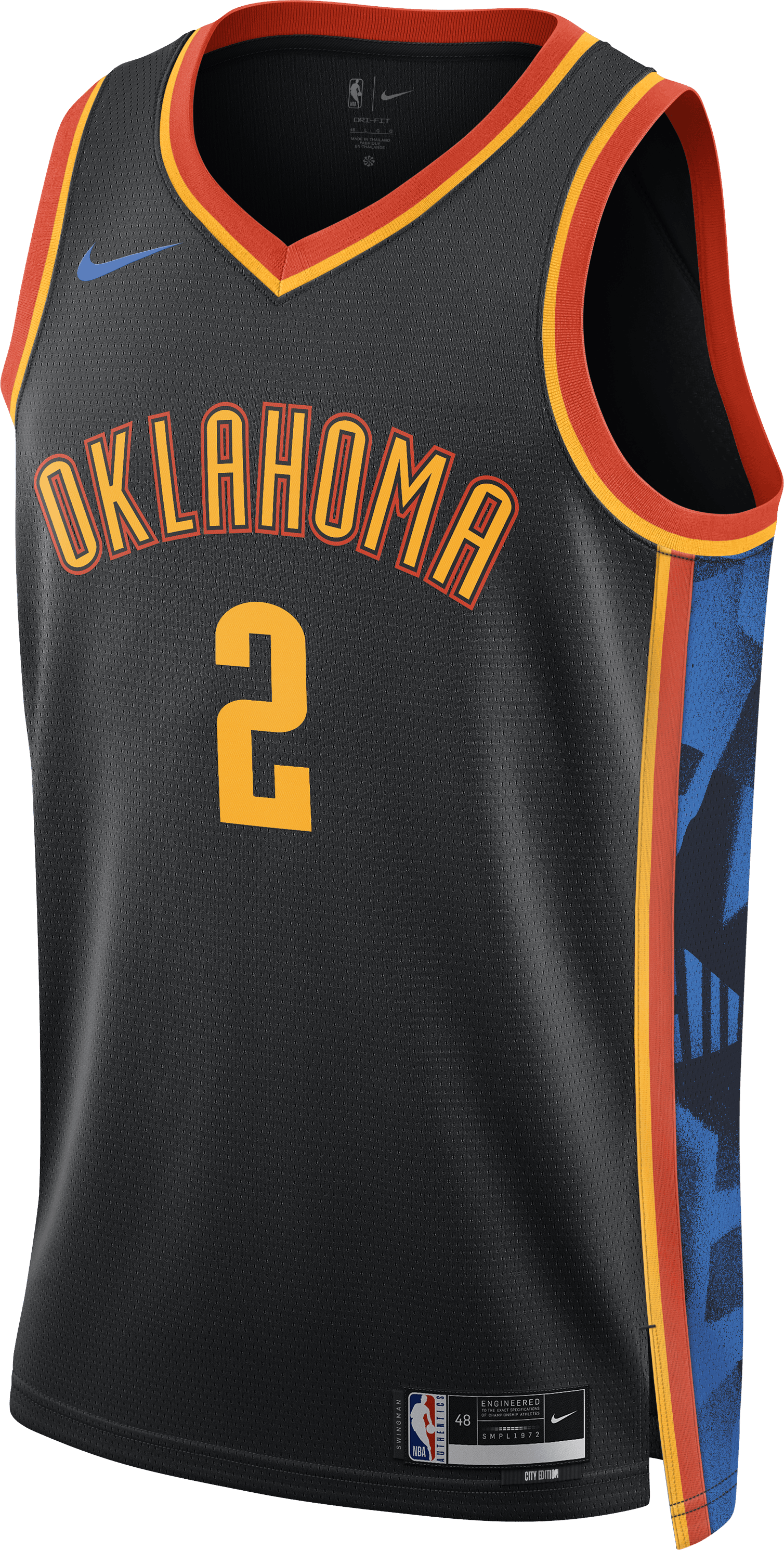 Nike Oklahoma City Thunder Swingman Trikot 2024 Schwarz F010