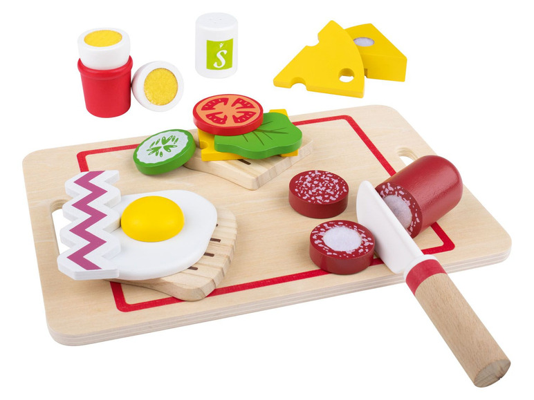 Houten etenswarenset lunch