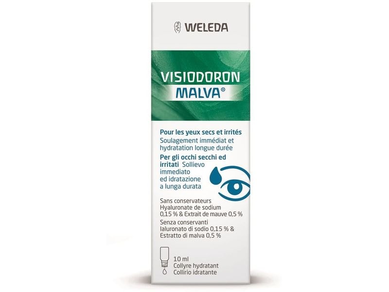 WELEDA Augentropfen Visiodoron Malva 10 ml Natürlich wirksame Augentropfen bei trockenen und gereizten Augen