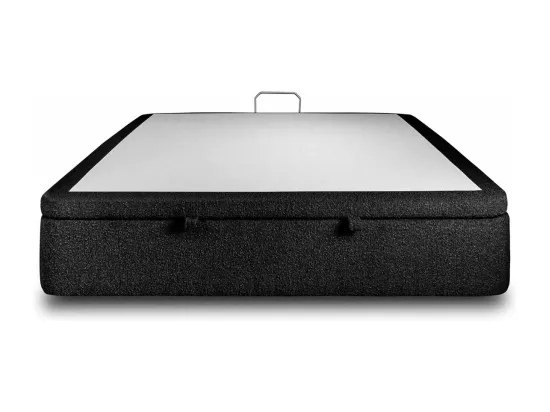 Sommier Coffre Bouclette Noir 200x200 H39cm