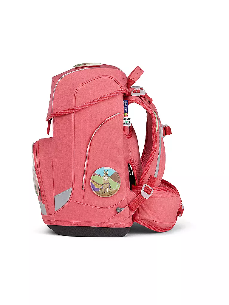 ERGOBAG Schultaschen Set 5tlg Cubo Lamas in Bärjamas rosa