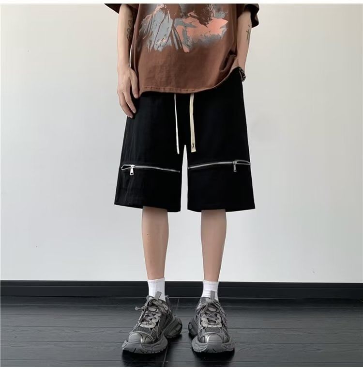 Femilina - Shorts met hoge taille en wijde pijpen