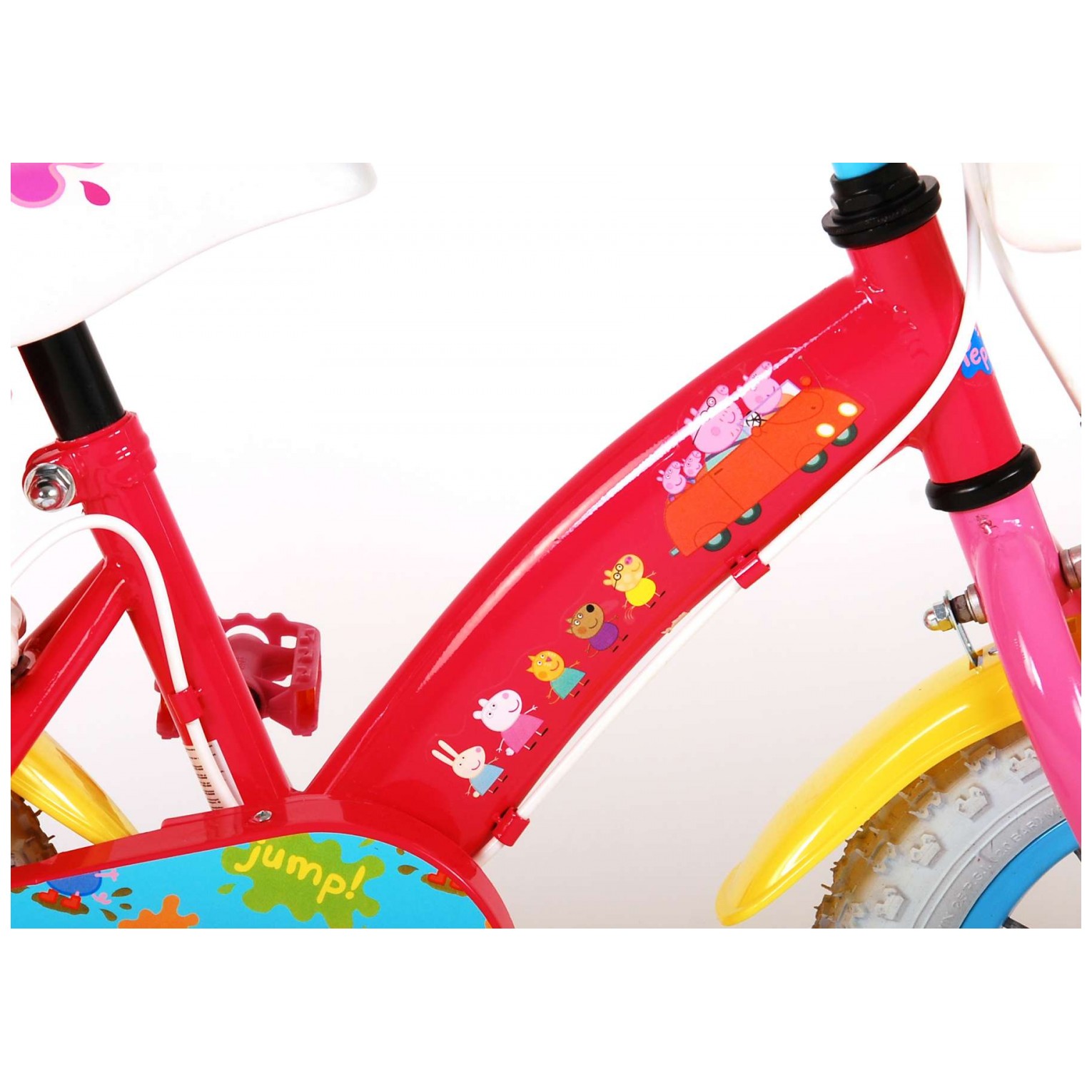 Peppa Pig Fiets - 12 inch - Roze - 2 Handremmen