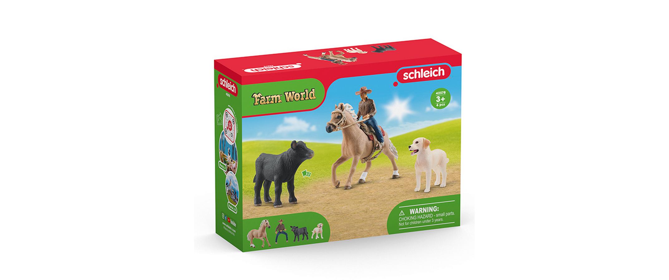 Spielfigurenset Farm World WesternreitenSpielset für Cowgirls und Cowboys