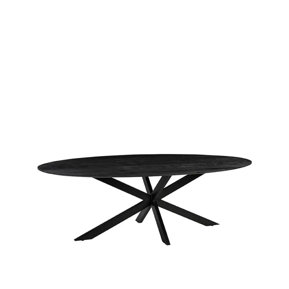 LABEL51 Eettafel James Ovaal Zwart 210cm