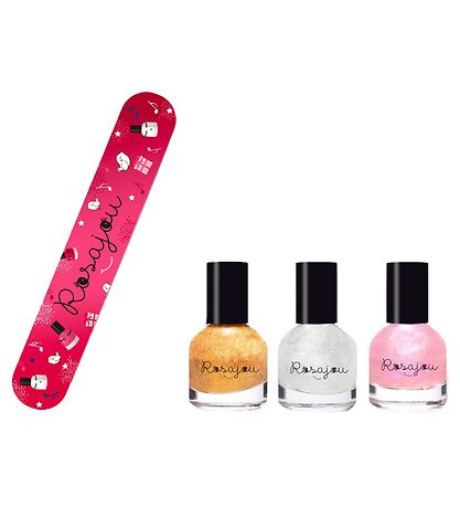 Rosajou m. Nagelfeile - 4 Teile - Pearl/Chéri/Magic