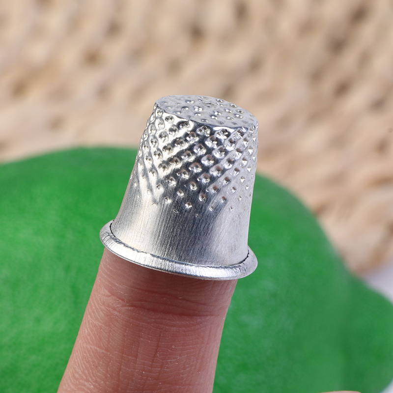 (3er Set) Metall Näh Fingerhut Protector Finger Schutz Kappe Mercerie Zubehör - Silber