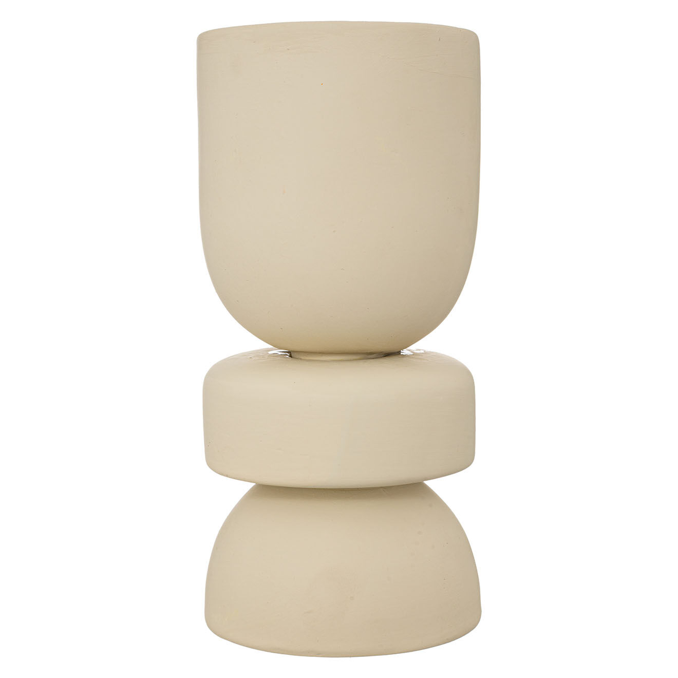 Atmosphera Chandelier Rivi en céramique beige - D.8.6x18 cm