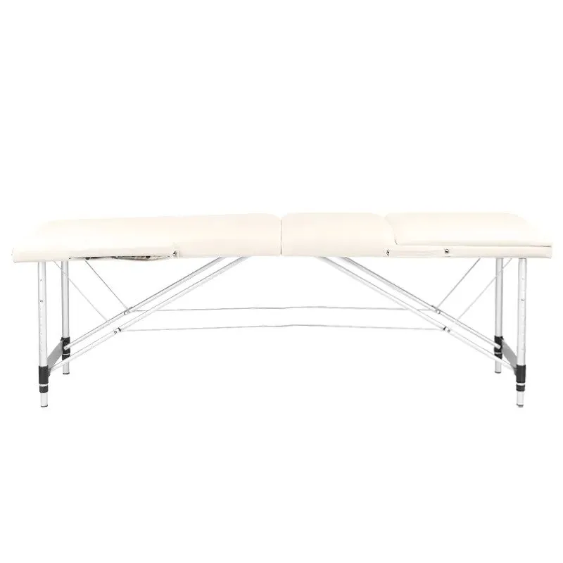 Activeshop sammenklappelig massagebriks 3-delt, aluminium, model Comfort Activ FIZJO, cremefarvet