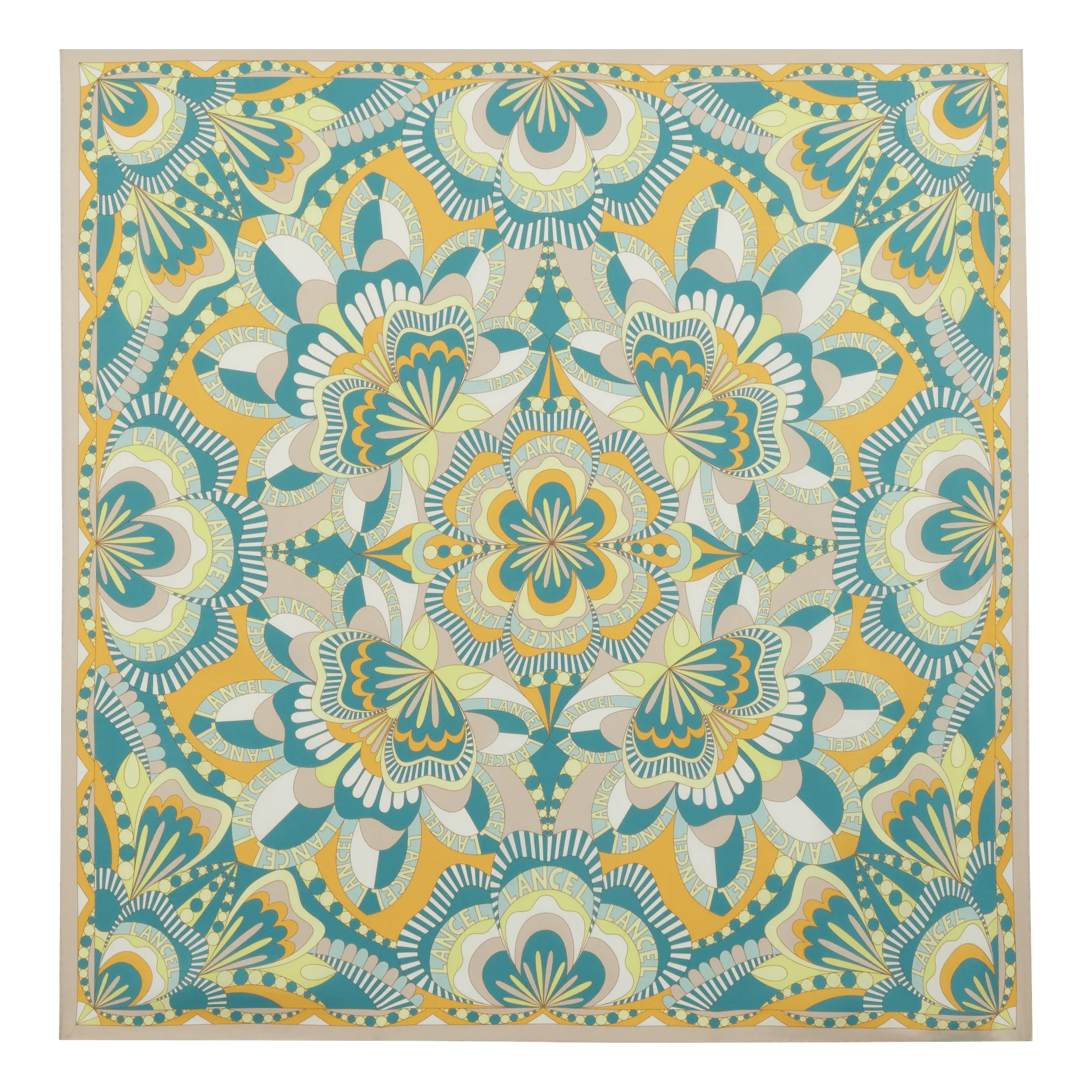 Square 90 Floral Pattern-Multico Dune
