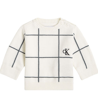Calvin Klein Bluse - Strik - Soft GRød - Ivory