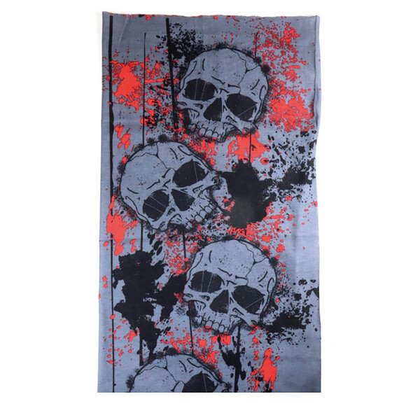 Harisson - Tube imprimé Ink Skulls Gris / Rouge / Noir