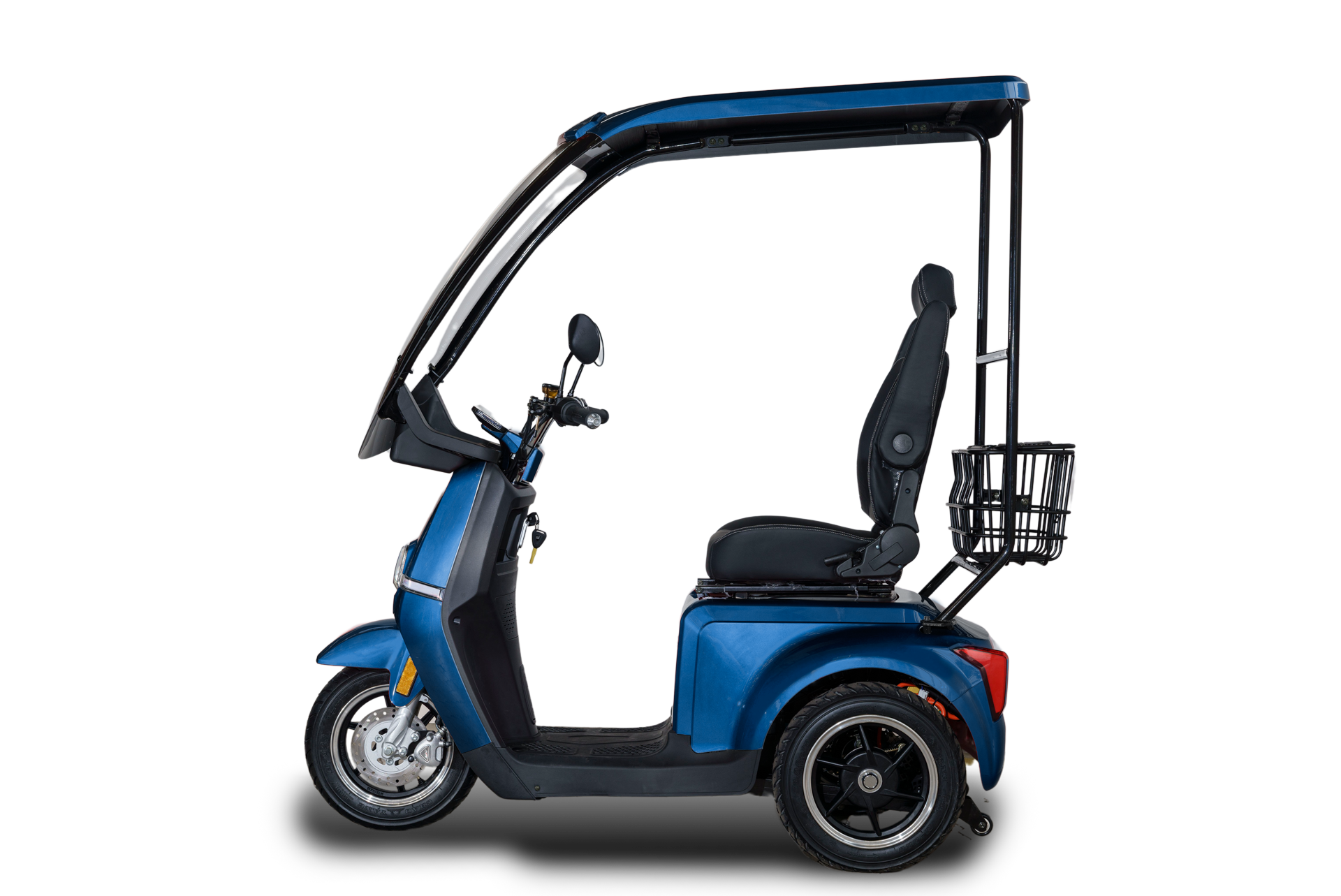 Stormborn R5 Elektro-Dreiradroller 25 km/h - blau - mit Dach