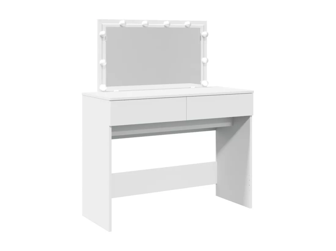 Coiffeuse avec LED blanc 100x40x120 cm