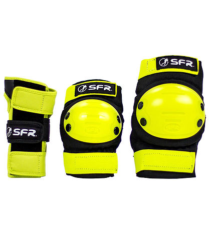 SFR Beskyttelsess?t - Youth Ramp Triple Pad Set - Sort/Lime