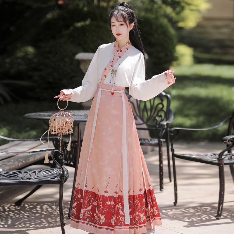 Francoix - Bloemen Hanfu Kostuumset
