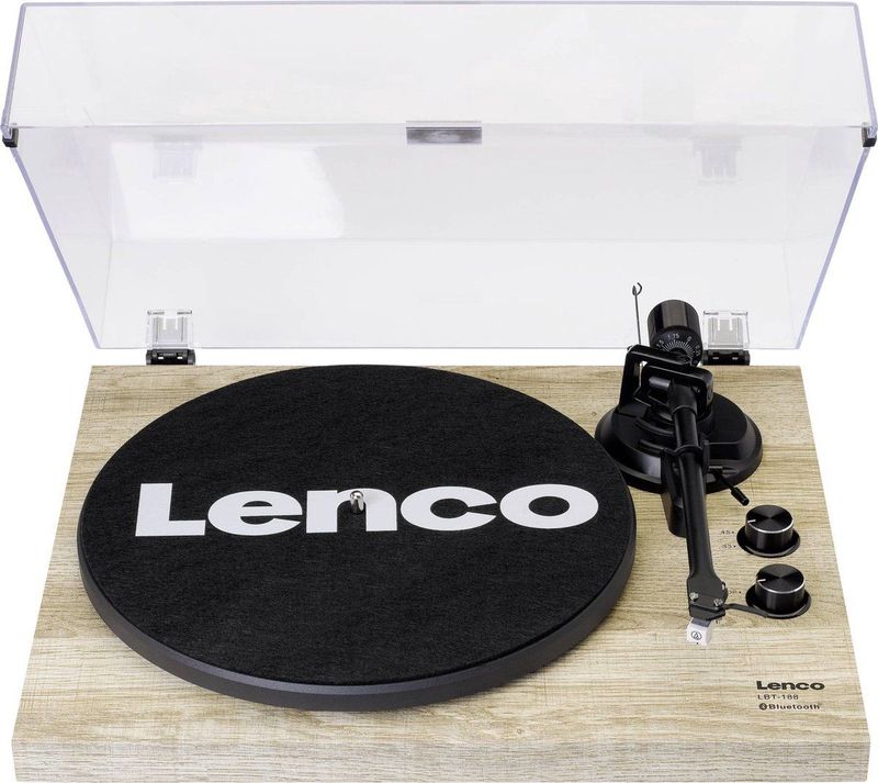 Lenco - LBT-188 - Bluetooth Platenspeler - Donkerbruin - Riemaandrijving - 2 Snelheden
