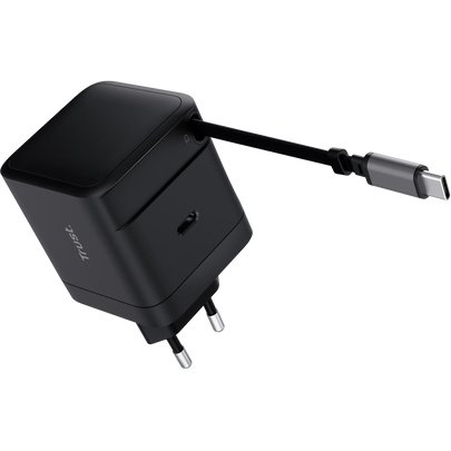 Trust Maxo Chargeur PD USB-C rétractable de 65 W