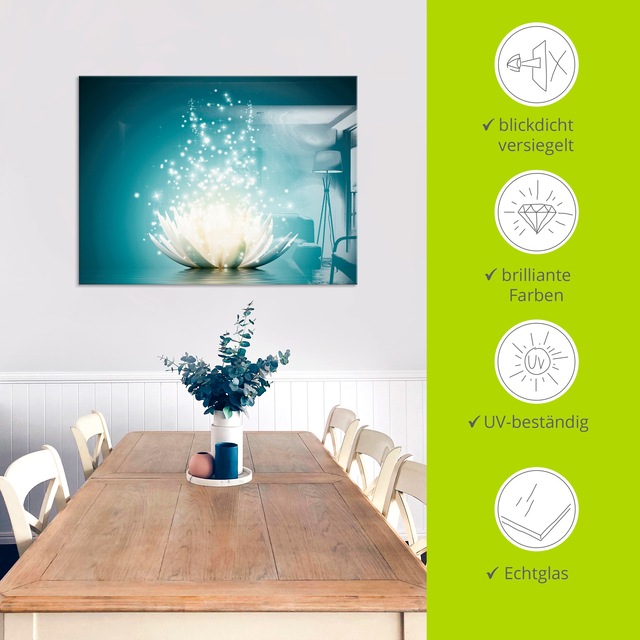 Artland Glasbild »Magie der Lotus-Blume« Blumen 1 Stk. tlg. in verschiedenen Grössen