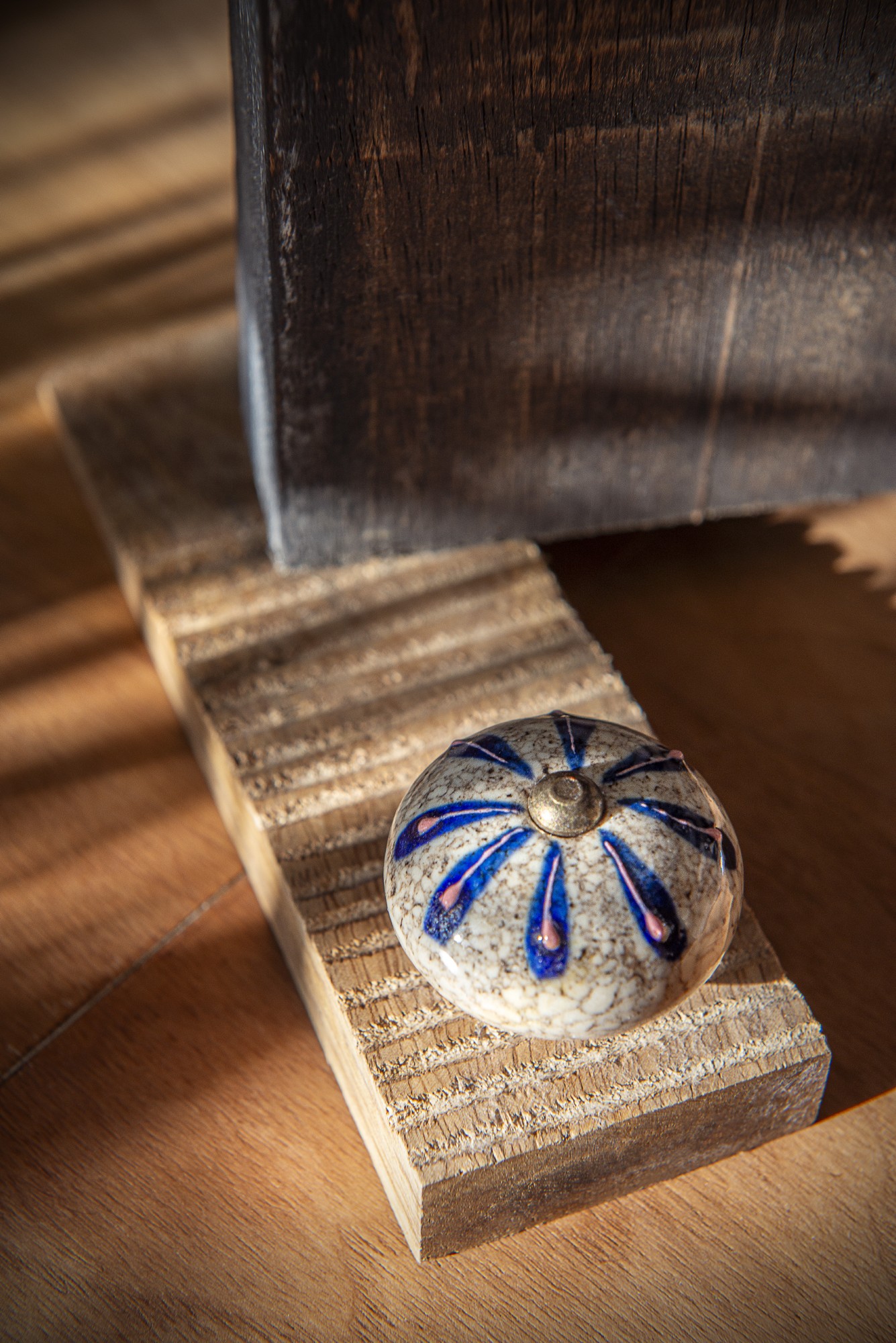 Türstopper mit Keramikknauf, Mangoholz, T 15 cm, B 5 cm günstig bestellen