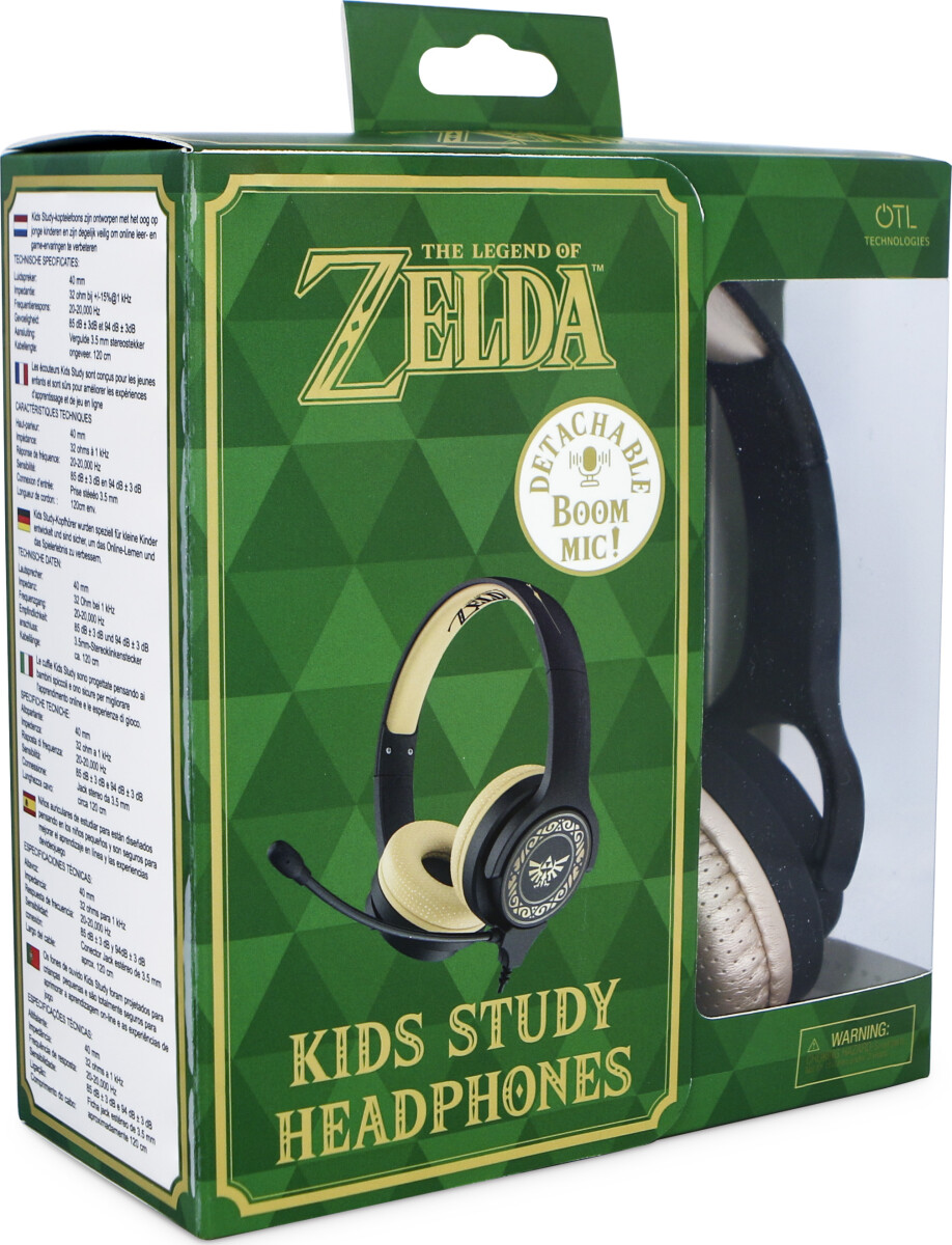 Zelda - Headset Til Børn - Sort Beige
